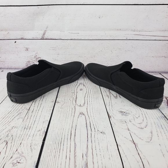 *Sold New Van's Asher Canvas Black Slip On Sneakers - Picture 6 of 9